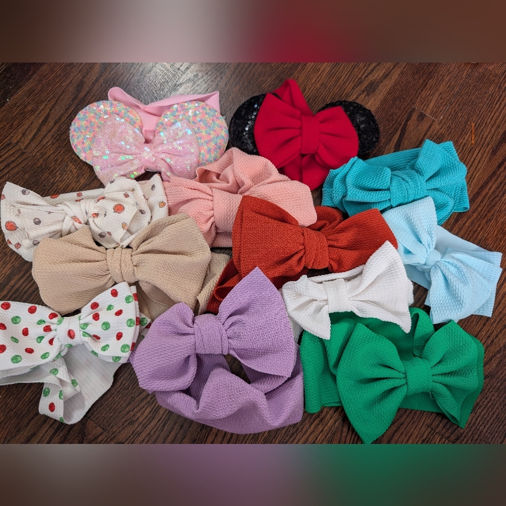 Lot Of Baby Girl Headband Bows